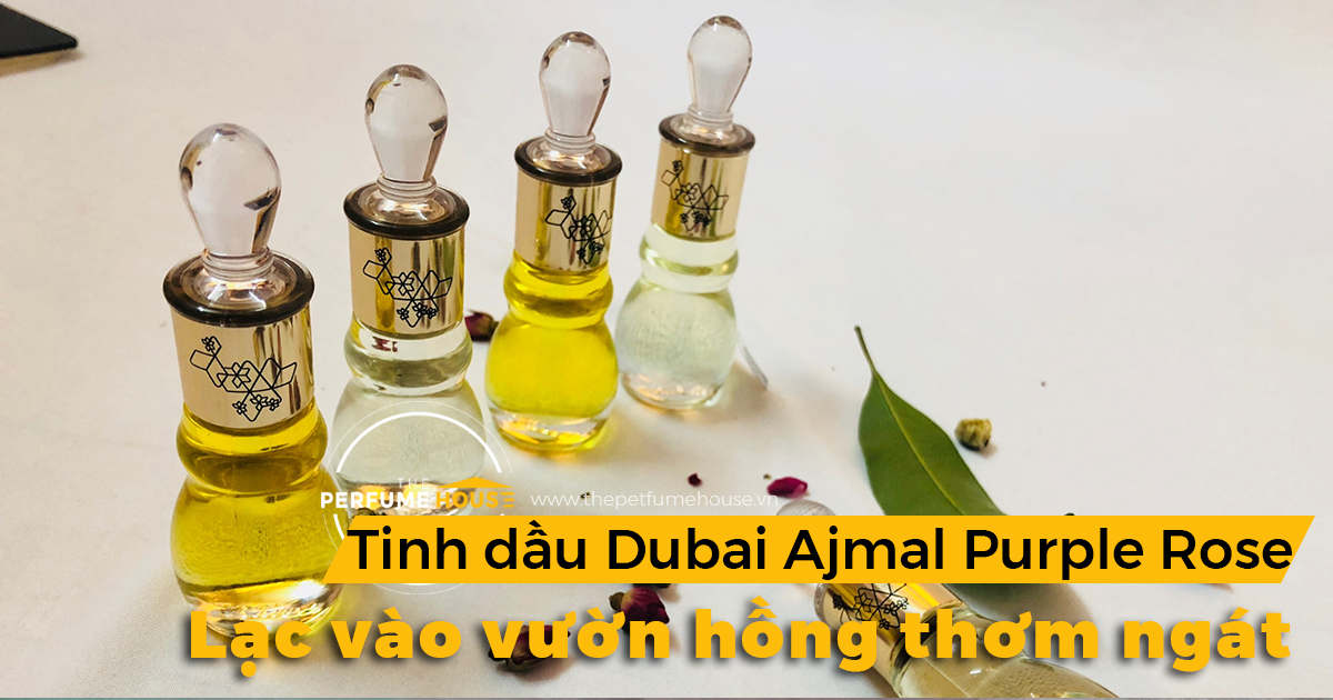 Tinh dầu Dubai Ajmal Purple Rose – Lạc vào vườn hồng thơm ngát