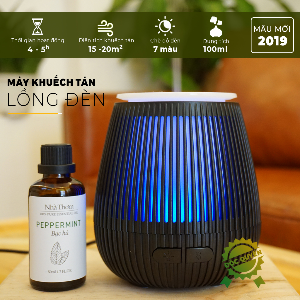 máy khuếch tán tinh dầu Lồng đèn đen