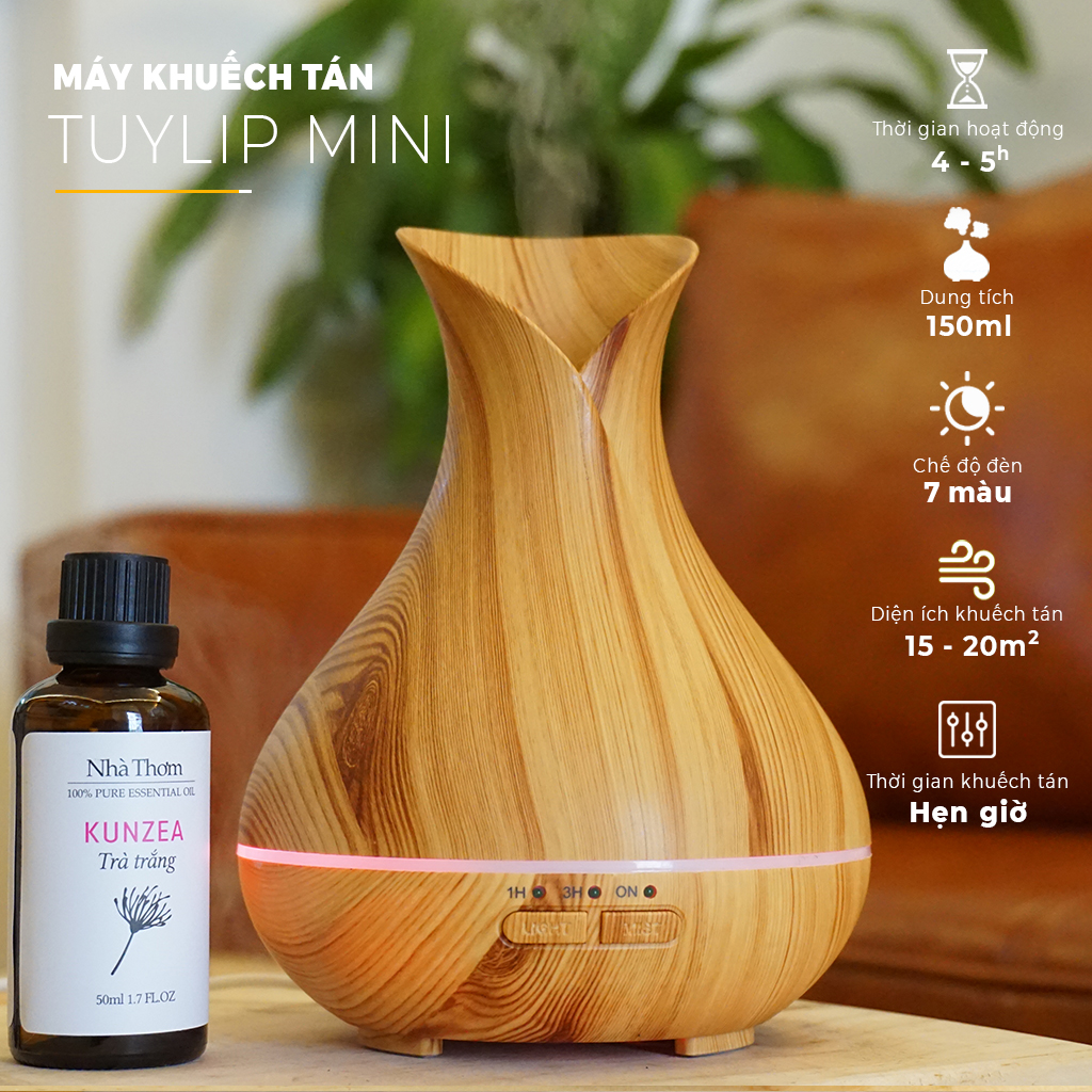 máy khuếch tán tinh dầu tuluip mini